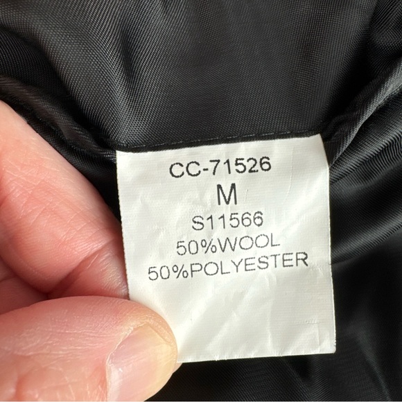 Cardinal of Canada Mens Dark Gray Herringbone Car Coat Medium Wool Blend Outdoor - Picture 11 of 13